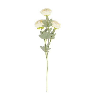TIGE RENONCULE ARTIFICIELLE 50CM CRÈME