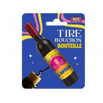 TIRE BOUCHON BOUTEILLE DE VIN APÉRO BLEU