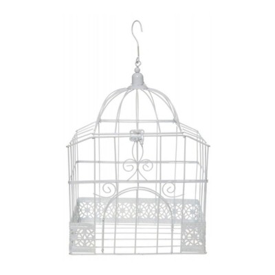 TIRELIRE CAGE RECTANGULAIRE 24X34CM BLANC