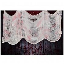 TISSU EFFILOCHÉ SANGLANT DÉCO 76X228CM BLANC