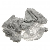 TISSU LAMBEAUX COTON POLYESTER 76CMX6M GRIS