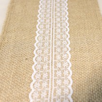 TOILE DE JUTE AVEC DENTELLE 14.5CM*5M