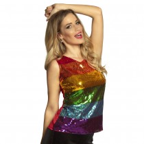 TOP SEQUIN MULTICOLORE ADULTE