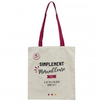 TOTE BAG COTON MERCI MAITRESSE 36.5X42CM NATURE