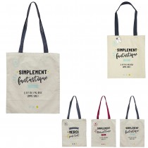TOTE BAG COTON MERCI MAITRESSE 36.5X42CM NATURE