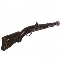 TROMBLON MOUSQUETON PVC JOUET PIRATE 50CM ARGENT