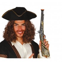 TROMBLON MOUSQUETON PVC JOUET PIRATE 50CM ARGENT