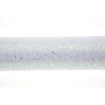 TULLE PAILLETÉ BLANC 28 CM X 5 M