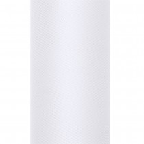 TULLE UNI 80CMX9M BLANC