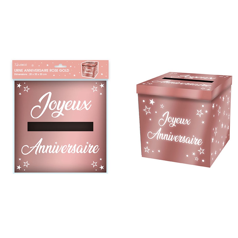 URNE ANNIVERSAIRE ROSE GOLD MÉTAL