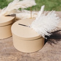 URNE CARTON CYLINDRE CAGNOTTE CADEAU 23.5CM KRAFT