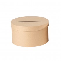 URNE CARTON CYLINDRE CAGNOTTE CADEAU 25CM KRAFT