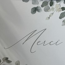 URNE CARTON MERCI JARDIN BOTANIC 21X25CM SAUGE