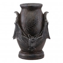 URNE FUNÉRAIRE CHAUVE-SOURIS DÉCO RÉSINE 26CM NOIR