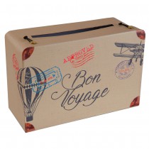 URNE TIRELIRE BON VOYAGE 24X16X10CM MULTICOLORE