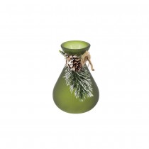VASE ALLY VERRE MAT BRANCHAGE 7X10CM VERT