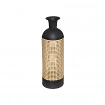 VASE CANNAGE MÉTAL ET BOIS 60CM