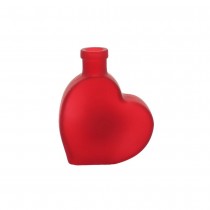 VASE CUR VERRE GIVRÉ 10.5X12.5X4.5CM 250ML ROUGE