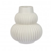 VASE CÉRAMIQUE 18.5X20.8CM BLANC