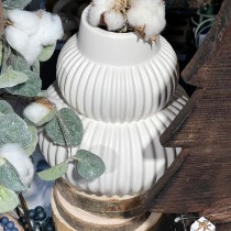 VASE CÉRAMIQUE 18.5X20.8CM BLANC