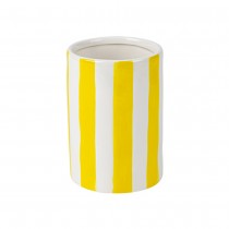 VASE CYLINDRIQUE CÉRAMIQUE 9.5X13.5CM JAUNE