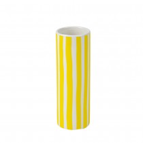 VASE CYLINDRIQUE CÉRAMIQUE DÉLIA 5.5X16CM JAUNE