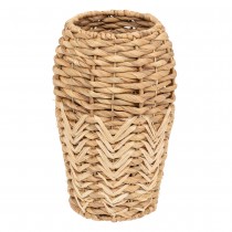 VASE CYLINDRIQUE JACINTHE TRESSÉ 35CM NATURE