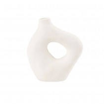 VASE GRÈS LAVAREDO 11.5X10CM BLANC