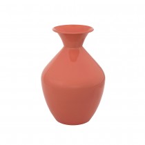 VASE MÉTAL ÉMAILLÉ 37CM ROSE FUCHSIA
