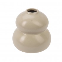 VASE PORCELAINE DOUBLE BULLE 8.5CM CRÈME GLACÉE