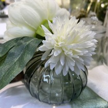 VASE VERRE BARI 11X8.5CM VERT SAUGE