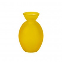 VASE VERRE BOMBÉ 7X10.5CM 150ML JAUNE