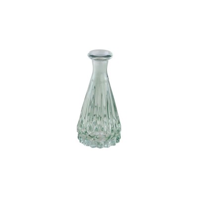 VASE VERRE FAÇONNÉ 6.8X14.5CM VERT SAUGE