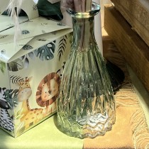 VASE VERRE FAÇONNÉ 6.8X14.5CM VERT SAUGE