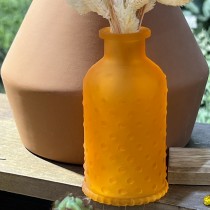VASE VERRE TEXTURÉ 5.5X11CM 150ML ORANGE