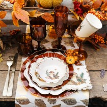 VERRE À PIED RÉUTILISABLE VINTAGE 22CL AMBRE