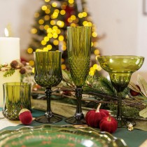 VERRE À PIED RÉUTILISABLE VINTAGE 22CL PISTACHE