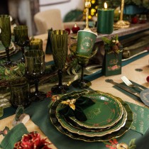 VERRE À PIED RÉUTILISABLE VINTAGE 22CL PISTACHE