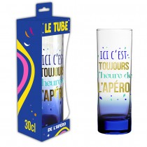 VERRE À TUBE APÉRO 24CL BLEU