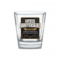 VERRE À WHISKY JOYEUX ANNIVERSAIRE