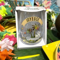 VERRE ROND TRANSPARENT CADEAU RETRAITE
